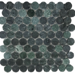 Indian Green Penny Round Mosaic