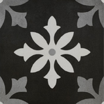 Vega Black Patterned Tile