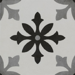 Vega White Patterned Tile